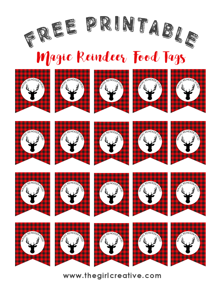 Magic Reindeer Food Free Printable Tags