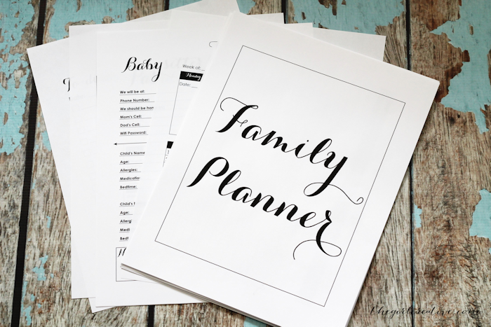 Printable Family Planner