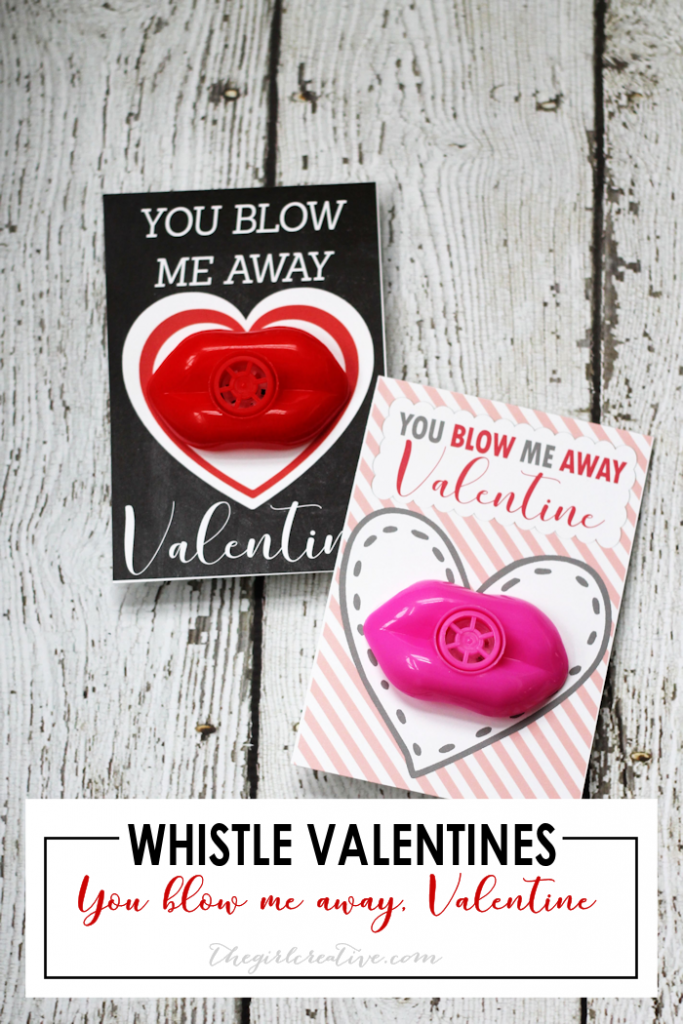Whistle Valentines | Non Candy Classroom Valentines | You Blow Me Away Valentine