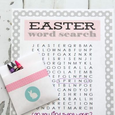 Printable Easter Word Search - perfect combination of challenging and fun