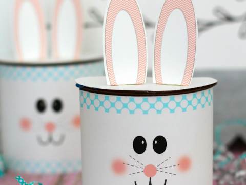Nutella Easter Bunny Craft Idea - Turn your kids favorite treat into fun Easter Craft | Free Easter Printables | Easter Crafts for Kids