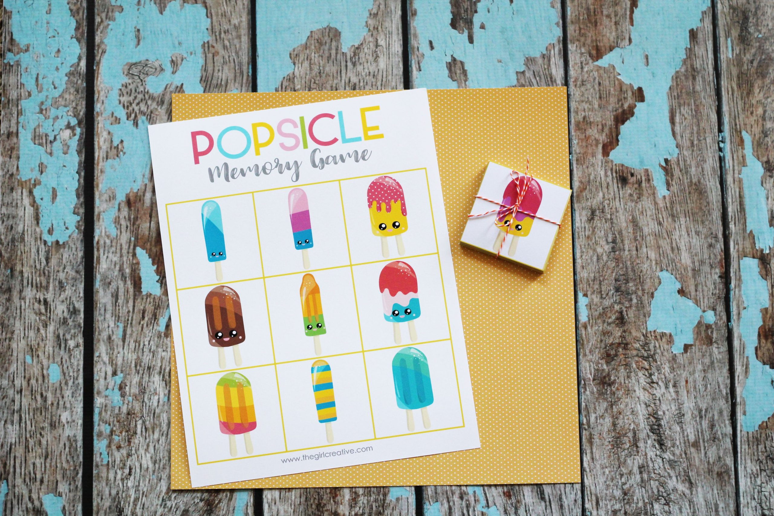 Printable Summer Themed Memory Matching Games