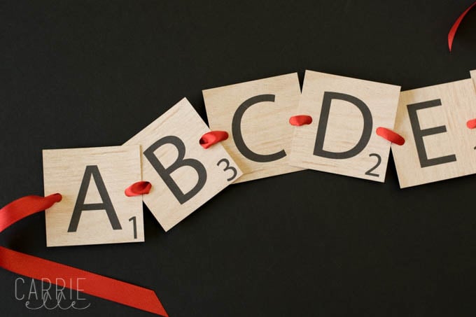 scrabble style letters for making a banner