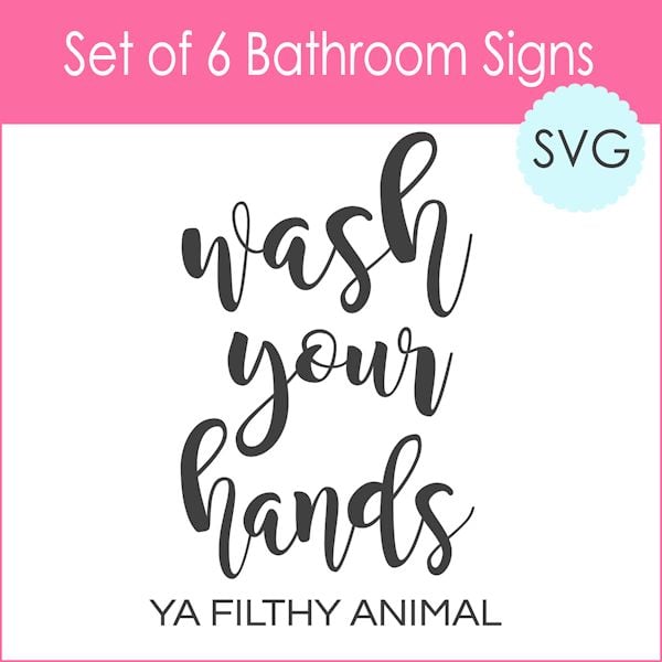 6 Bathroom Signs Svg The Girl Creative