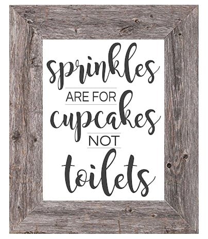 Sprinkles are for Cupcakes - Bathroom Sign