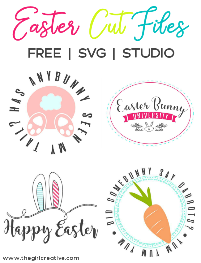 FREE Easter Cut Files | Easter SVGs | Silhouette Studio Graphics | Commercial Use SVGs