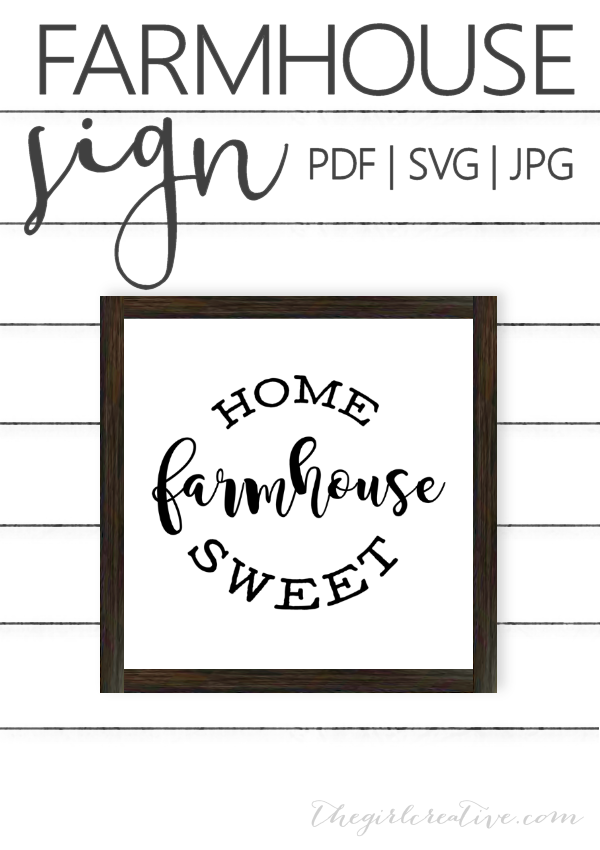 Home Sweet Farmhouse Printable and Cut Files | DIY Farmhouse Decor | Farmhouse Frame | Farmhouse Frame Mockup