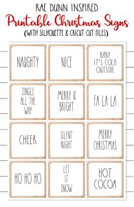 18 FREE Printable Rae Dunn Inspired CHRISTMAS Signs - The Girl Creative