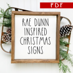 18 FREE Printable Rae Dunn Inspired CHRISTMAS Signs - The Girl Creative