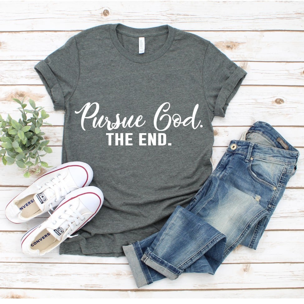 Pursue God Faith Based T-shirt Design 