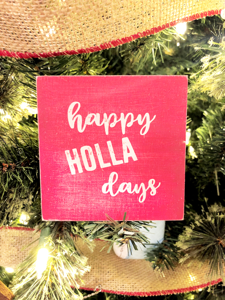 Happy Holla Days Christmas Sign