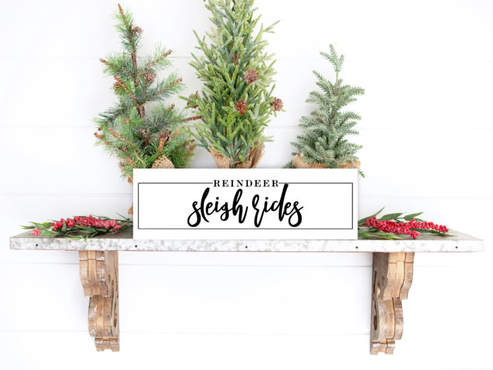 Image for Reindeer Sleigh Rides Sign + SVG
