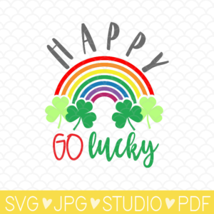 Happy Go Lucky Rainbow SVG