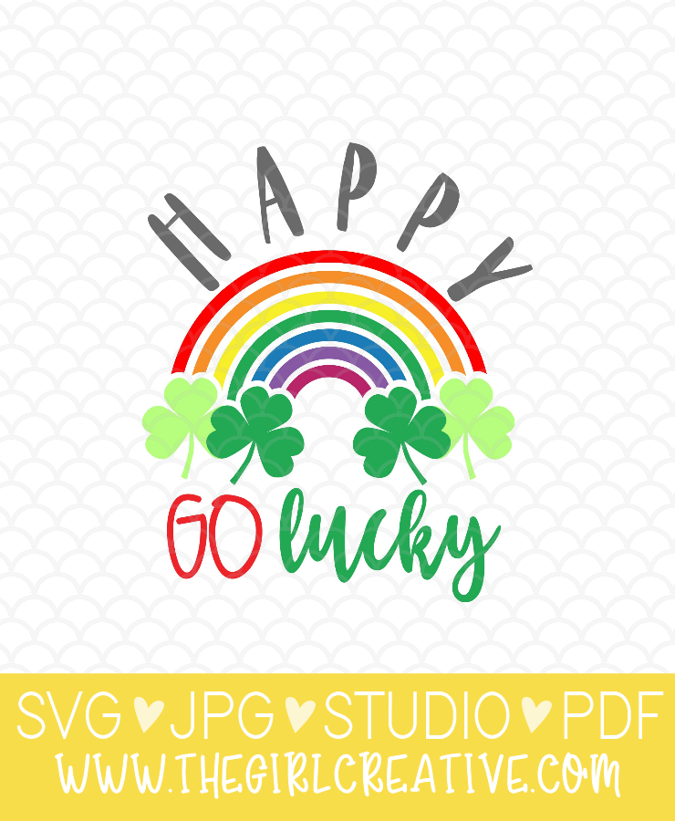 Happy Go Lucky Rainbow SVG 