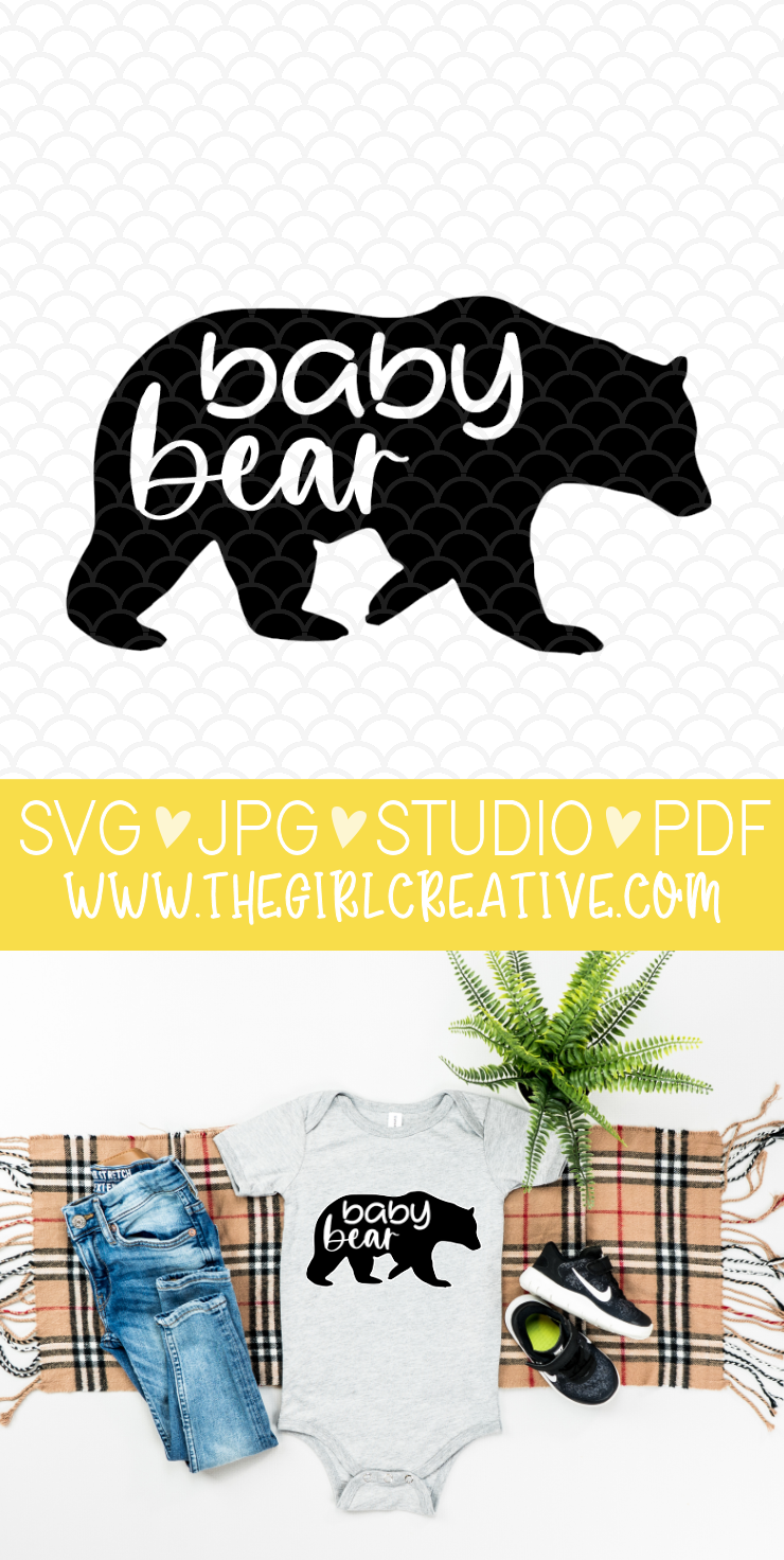 Baby Bear SVG Cut File for Silhouette Cameo