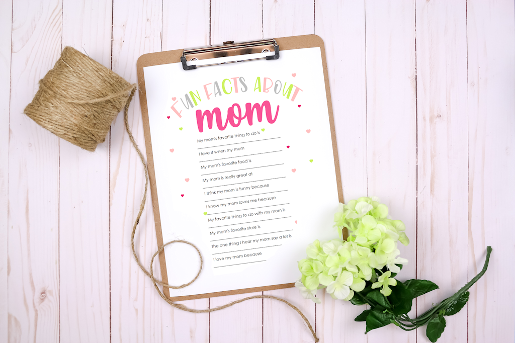 Mother’s Day Printable: Fun Facts About Mom