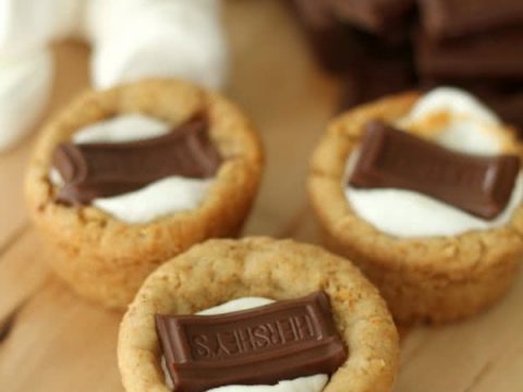 Image for S&rsquo;mores Cookie Cups Recipe