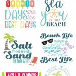Color SVGs and Clipart for Summer at the Beach