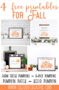 Free Fall Printables: Hello Pumpkin - The Girl Creative