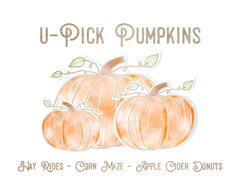 Fall Free Printable: U-Pick Pumpkins - The Girl Creative