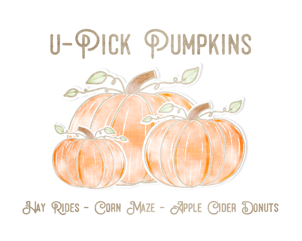 Printable U-Pick Pumpkins Sign