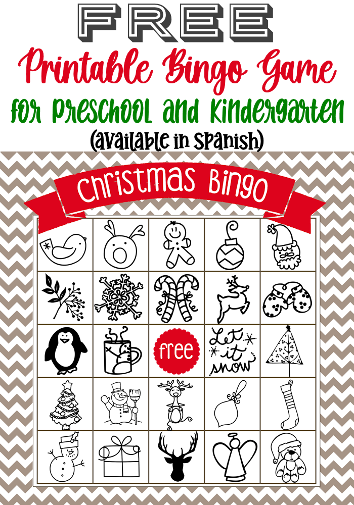 Printable Christmas Bingo Game In English And Spanish The Girl Creative