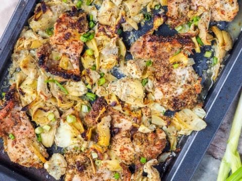 Image for Broiled Chicken Thighs with Artichokes and Garlic