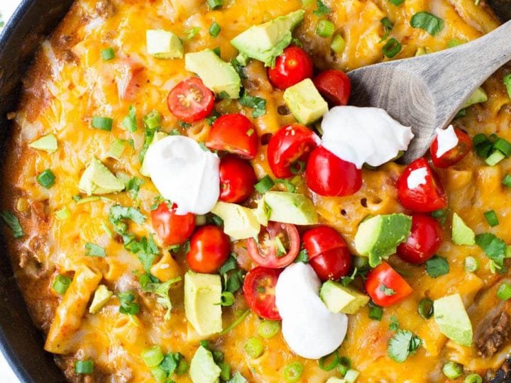 Image for ONE POT Cheesy Enchilada Pasta