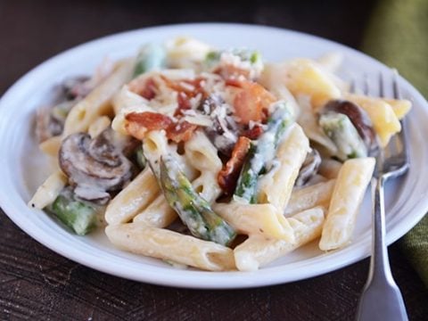 Image for One Pot Creamy Asparagus Bacon Pasta