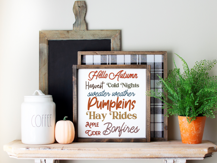 Image for Fall Words Sign (Printable ONLY)