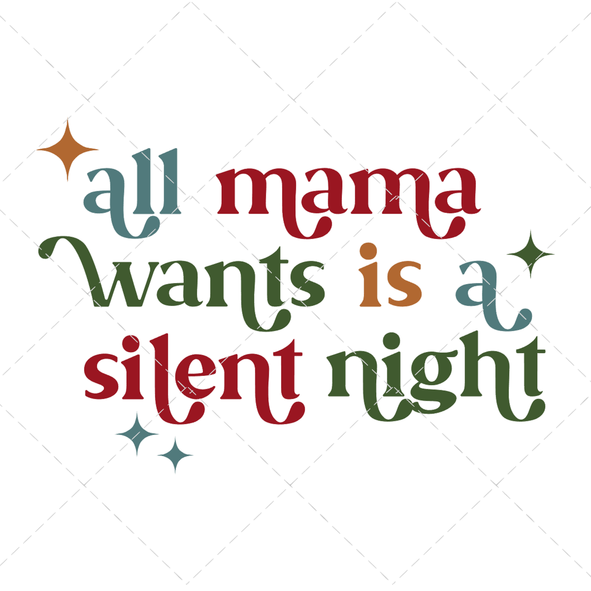 Christmas shirt moms funny shirt silent night All mama wants is a silent night
