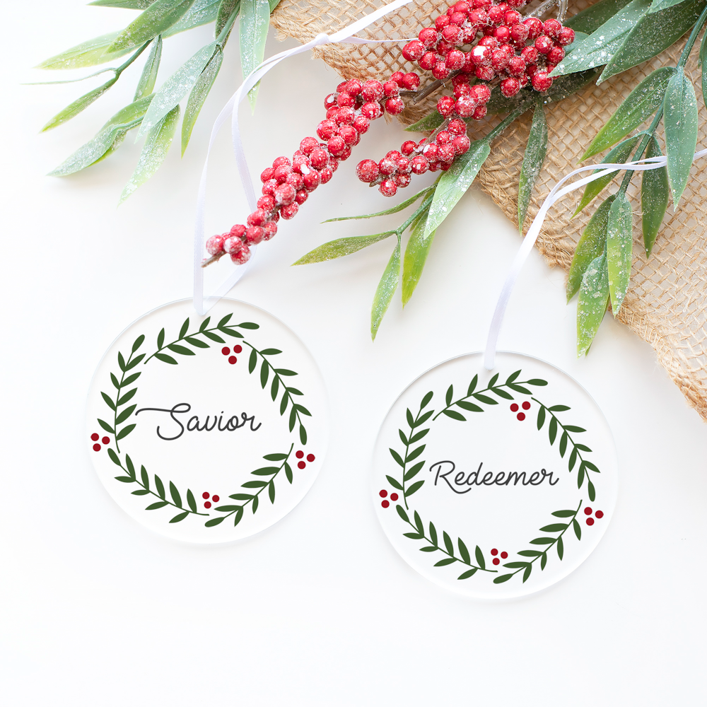 Easy DIY Christmas Ornaments: Names of Jesus SVGs