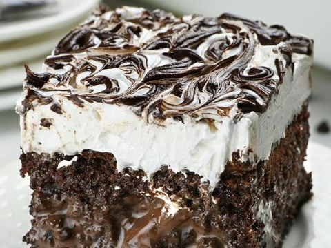 Image for MARSHMALLOW CHOCOLATE POKE CAKE