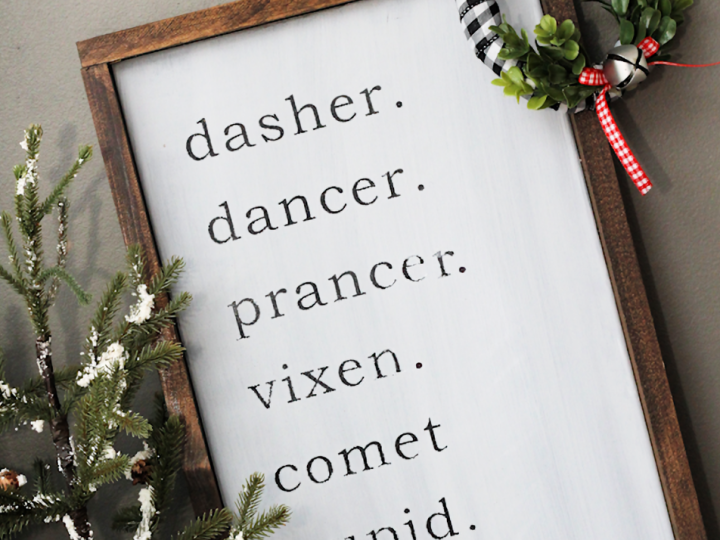 Image for DIY Farmhouse Reindeer Names Sign