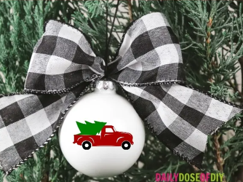 Image for RED VINTAGE CHRISTMAS TRUCK
