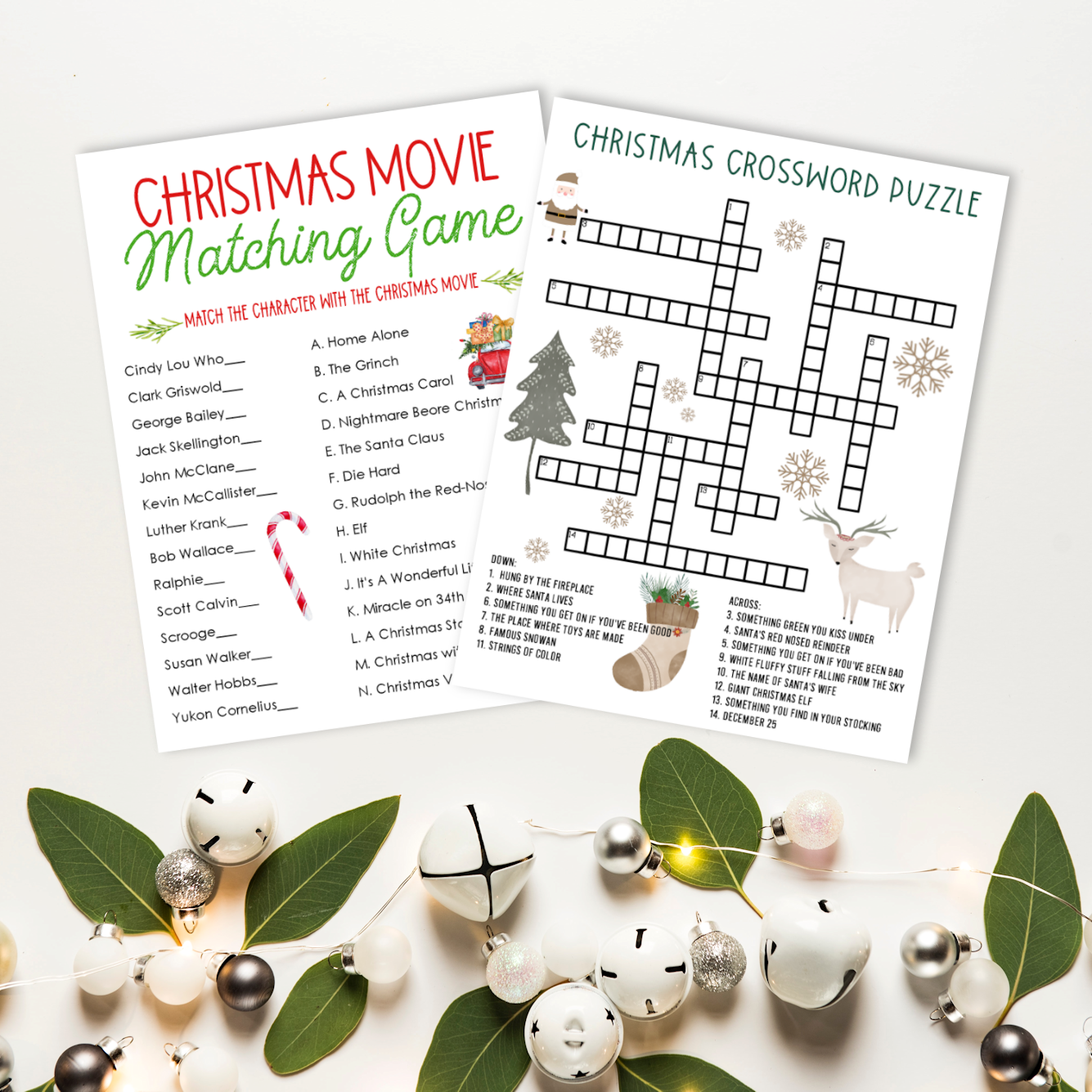 Free Christmas Activity and Game Printables