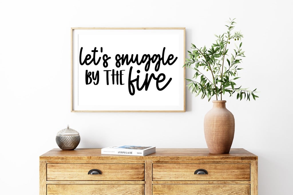 Warm and Cozy quote sign