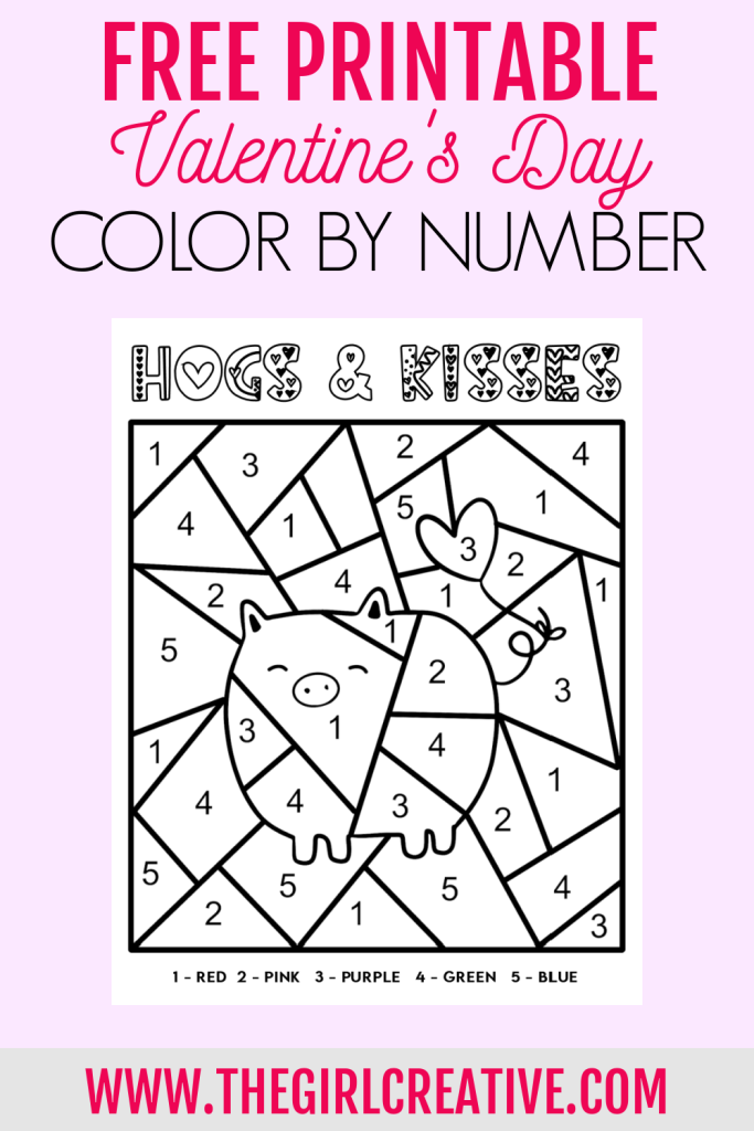 Valentine's Day Color by Number