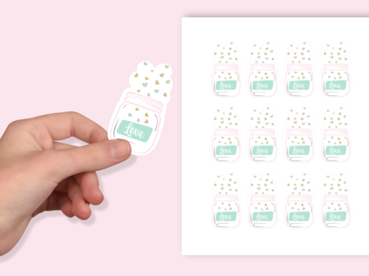 Image for VALENTINE'S DAY MASON JAR STICKERS