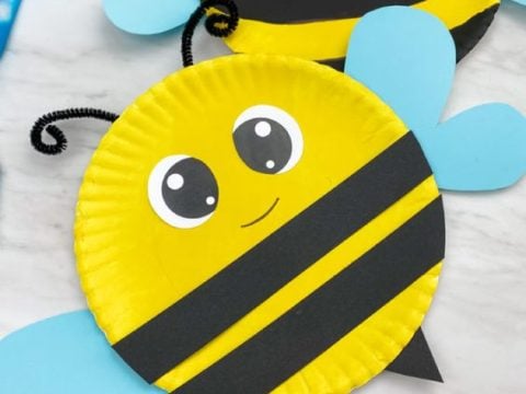 Image for Paper Plate Bee Craft For Kids [Free Template]