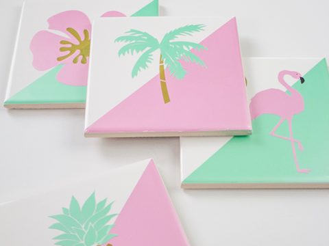 Image for DIY Tile Coasters with Cricut Permanent Vinyl