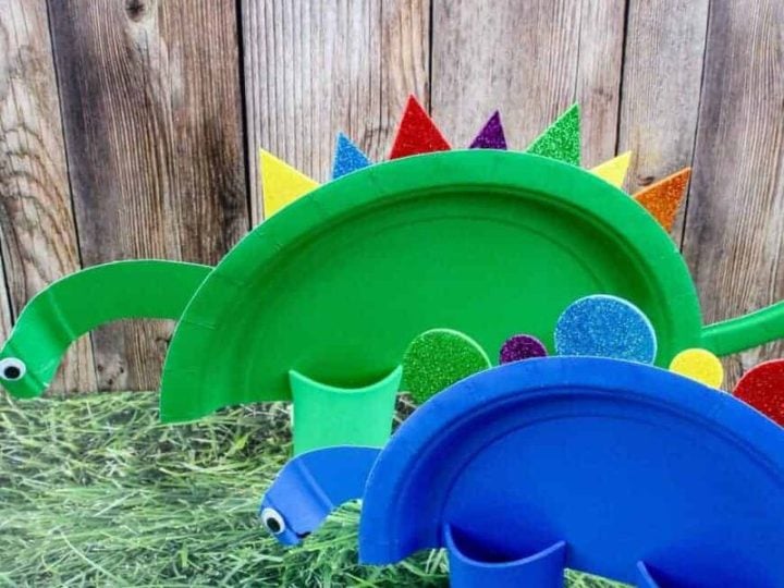Image for Super Cute Rainbow Dinosaur Paper Plate Craft