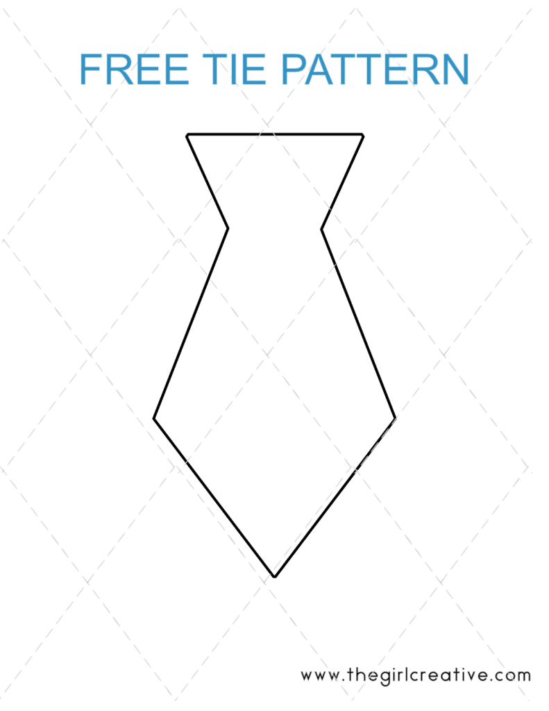 Free necktie pattern for tracing and cutting