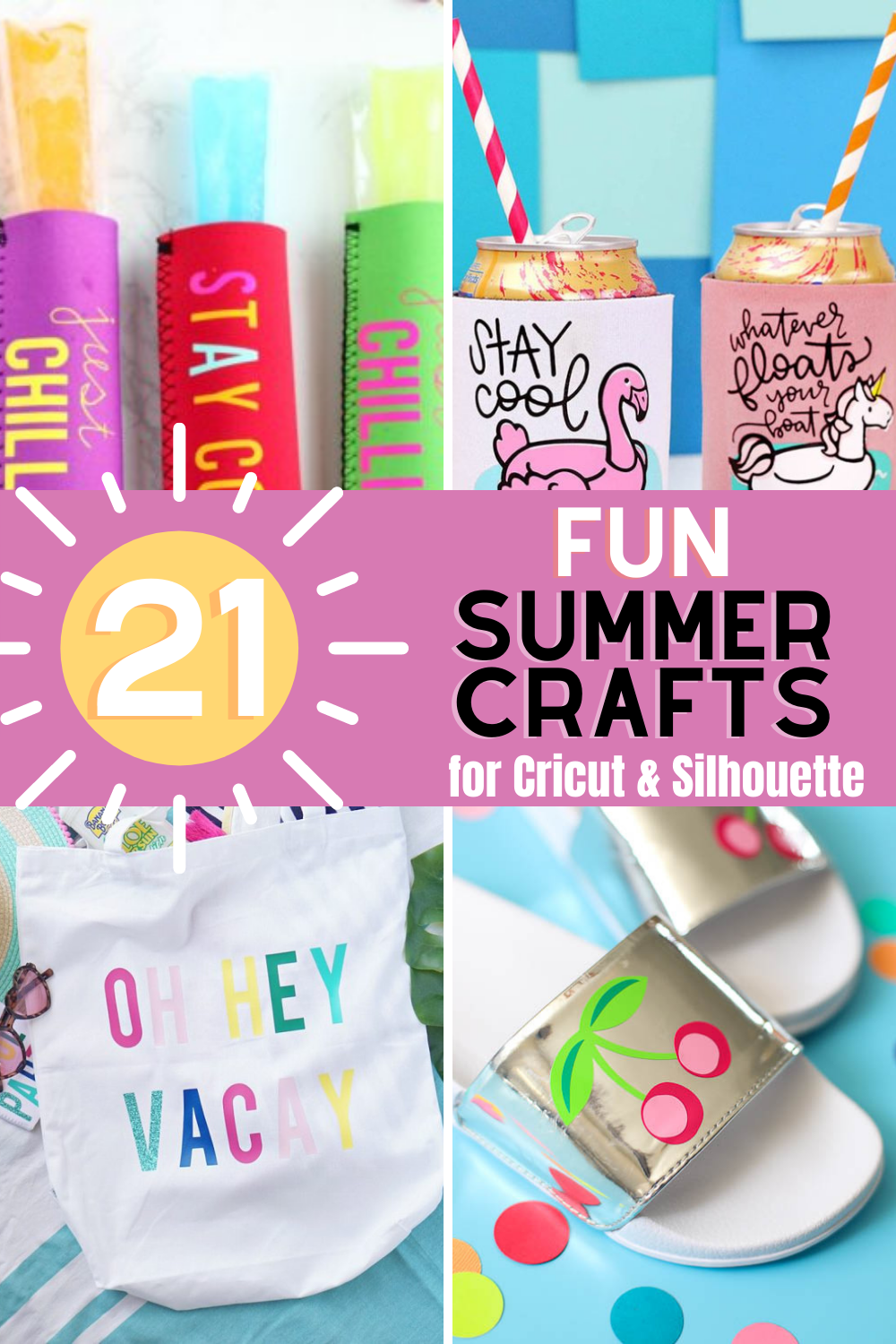 Silhouette and Cricut Crafts for Summer