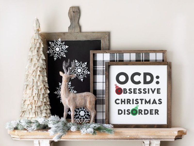 funny christmas quote sign
