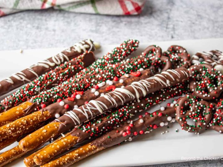 Image for Chocolate Dipped Holiday Pretzels