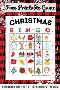 Free Printable Christmas Bingo Cards - The Girl Creative