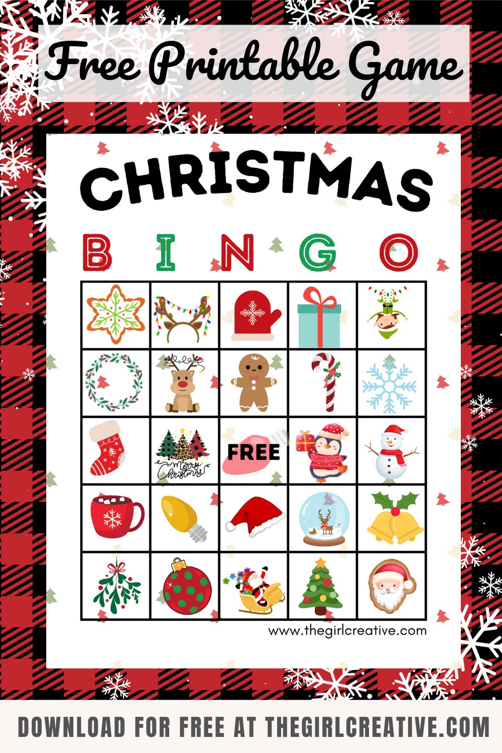 Free Printable Christmas Bingo Cards The Girl Creative