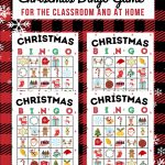 Collage of Free Printable Christmas Bingo Cards