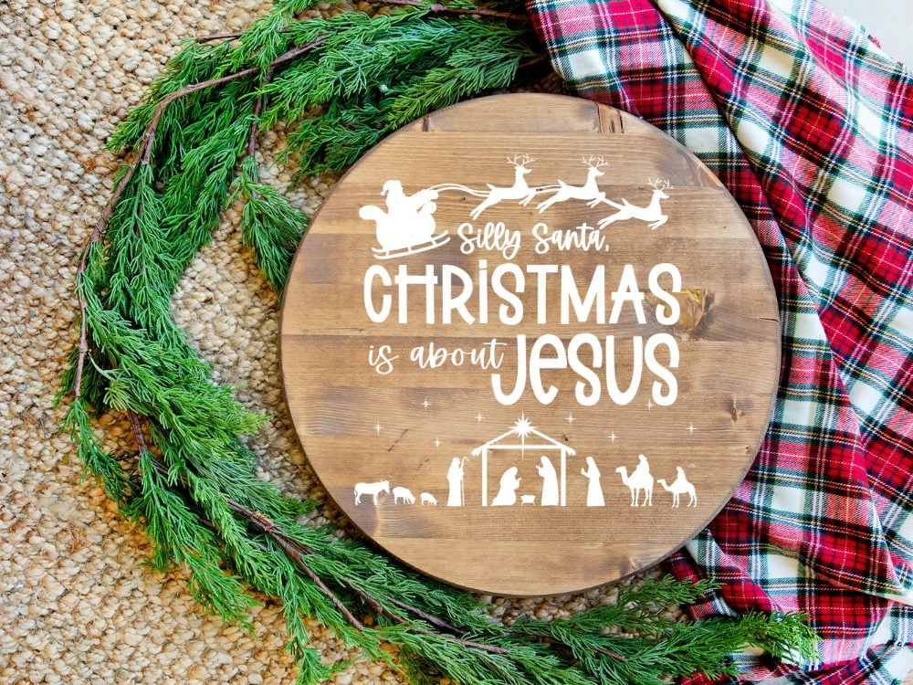 Silly Santa Christmas is About Jesus SVG
